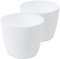 Tymar Blumentopf, 2er-Pack, Runde Form, Übertopf (ø 30 cm, (2pack) Weiß)