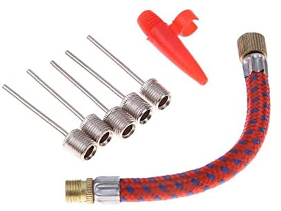 Ballpumpen Aufblasnadel,Luftpumpennadeln aus Edelstahl,Luftpumpe Nadeln,Ventilnadeln für Ballpumpe,Mit Schlauch und Spritzdüse,Ballnadel für Fußball,Basketball,Volleyball,Wasserball,Gymnastikball