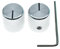 KAISH 2 Stück Aluminium Metall Flat Top Gitarre Bass Knobs Guitar Volume/Tone Control Knobs 1/4 Universal Potentiometer Pot Knobs with Indicator Line for Tele/Telecaster Silver