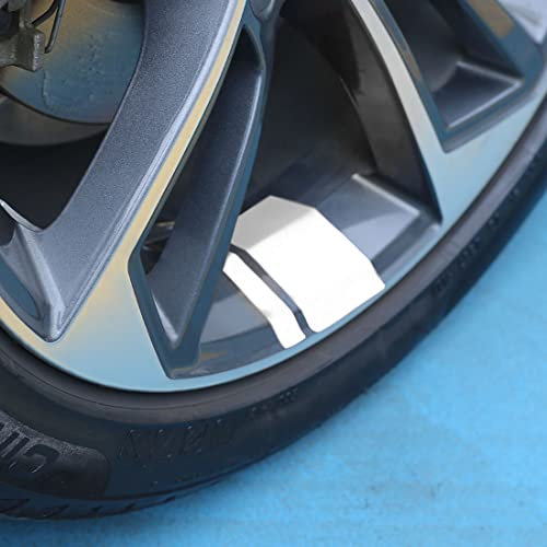 Minsezhi Auto Felgen Aufkleber Streifen,Hash Stripe Aufkleber Radnabe Aufkleber für 45,7cm-53,3cm Räder,12 Stück,Weiss