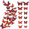 24 Stück 3D Schmetterlinge Deko Schmetterling Wanddeko Wandaufkleber Schmetterlinge Butterfly Dekoration Wandtattoo Abnehmbare Wandaufkleber Heimdeko Kinderzimmer Schlafzimmer Deko