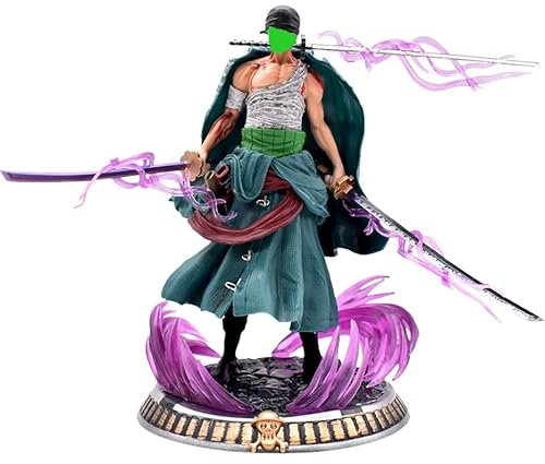 Miotlsy Anime Zoro Figure, Anime Figur Anime Figuren Statue Dekoration Sammlerstück Charakter Action Modell für Schreibtische, Autoinnenräume,Anime-Fans 22cm