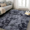 ASIinnsy Hochflor Teppich Wohnzimmer Flauschig Shaggy Weich Modern Grau Teppich Schlafzimmer Kinderzimmer Deko Langflor Teppiche Groß rutschfest Plüsch-Teppiche (Schwarzgrau, 120 x 160 cm)