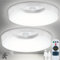 DEEPLITE Motion Sensor Ceiling Light with Remote, 7.8-inch 400LM Indoor Battery Operated Rechargeable Wireless Wall Light 5500K 8000mAh Timing Pir Light for Bathroom Garage Shed Loft Porch Toilet
