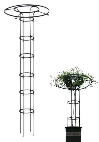 Garten Rankhilfe, 210cm Rankhilfe Garten Obelisk, Gartenspalier Für Kletterpflanzen, Rankhilfe für Kletterpflanzen, Rankhilfe Rankobelisk, Rankgitter Käfige für Kletterpflanzen wie Blumen, Tomaten
