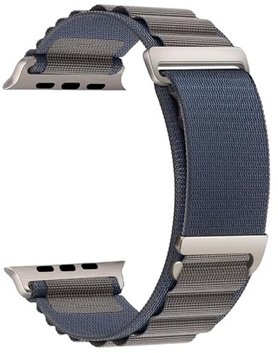 Bracelet Alpine Loop Compatible avec Apple Watch Ultra 49mm 46mm 45mm 44mm 42mm 41mm 40mm 38mm, Bracelet de remplacement Compatible avec iWatch (Bleu, 42mm/44mm/45mm/46mm/49mm)