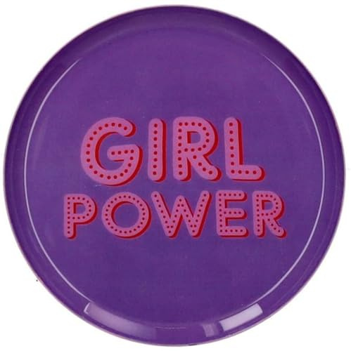 Gift Company Love Trays, Dekotablett, XS, Motiv: Girl Power, rund, Flieder