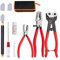 Buqpow Glass Cutting Tool Set Kit, Wheeled Glass Tile Nippers Glass Running Pliers Breaking Pliers Oil Feed Glass Cutter Set