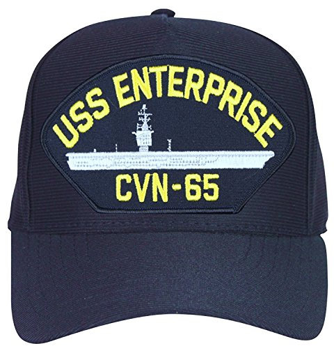 USS Enterprise CVN-65 Baseball Cap Navy Blue Made in USA