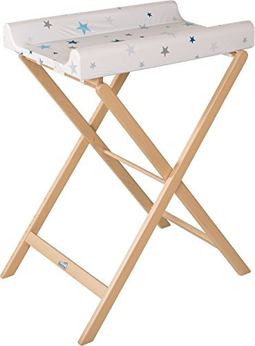 Geuther klappbarer Wickeltisch Trixi, natur, Sterne blau