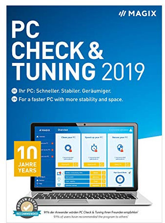 MAGIX PC Check & Tuning – Version 2019 – Macht Ihren PC: Schneller. Stabiler. Geräumiger. | Standard | PC | PC Aktivierungscode per Email