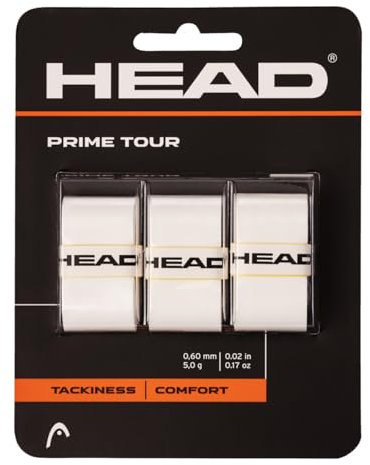 HEAD Unisex – Erwachsene Prime Tour 3 Overgrip, White, One Size
