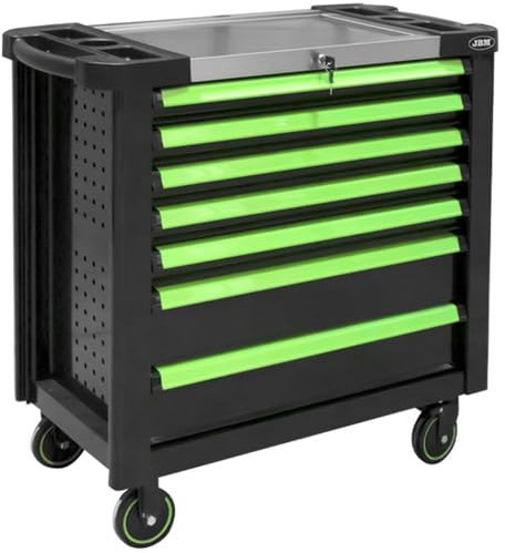 CARRO DE HERRAMIENTAS XL CON 7 CAJONES VACÍO - VERDE