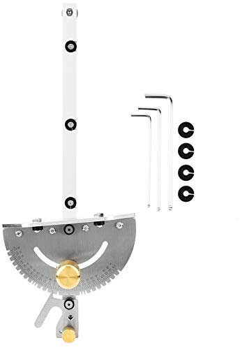 Tischkreissäge Gehrungslehre, Hochpräzise Tischkreissäge Zaun Holzbearbeitungswerkzeuge, mit 27 Winkelanschlägen, für Dewei 744, 745, für 2705 Tischkreissäge