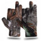 EAmber Camouflage-Jagdhandschuhe, fingerlos, rutschfest, Sonnenschutz, leicht, Angeln, Bogenschießen, Zubehör, Jagd, Outdoor, (M)