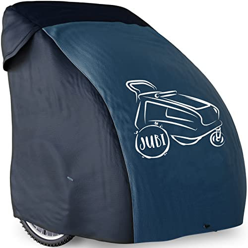 Jubi® Copertura per rimorchio bicicletta blu a due posti/1 posto e assolutamente resistente alle intemperie – Pieghevole rimorchio bicicletta universale perfettamente adattabile