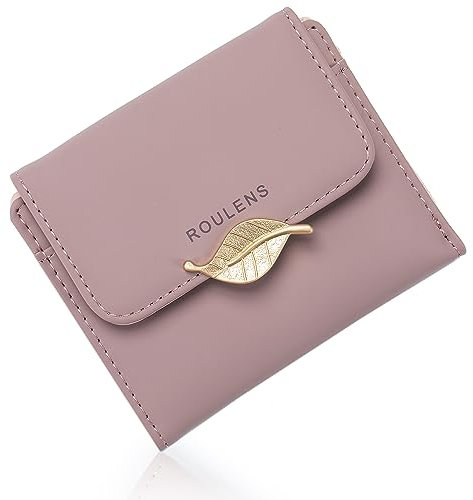 Roulens Damen Geldbeutel mit RFID Blockierung, Klein und im Kurzformat Portemonnaie Damen PU Leder Portemonnaie Kleine Brieftasche Geldbörse Für Frauen Die Farbe ist sehr schön mit Mehreren Fächern