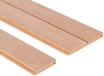 Saunainter Profilholz Erle Klasse A Nut-Feder STS4 15x120mm 2400mm 6Stk Baumaterial für Sauna und Innenräume