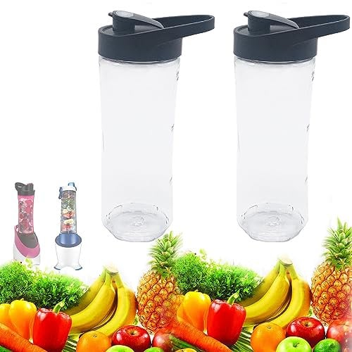 Vaso de licuadora de 20 onzas, solo botellas de licuadora Brev-Ille, botella de batido, botella de repuesto activa de mezcla, repuesto de botella de batido, compatible con modelos Oster Blstpb Blstp2