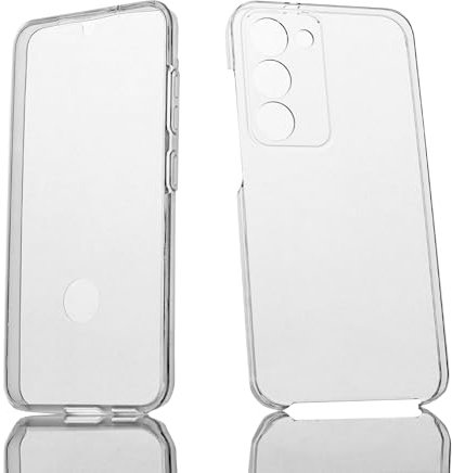 Max Power Digital Cover per Samsung Galaxy S23 Silicone Trasparente Housing Antiurto Doppio Lato 360 Gradi Doppio Strato Anteriore e Posteriore Custodia Protettiva Case