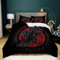 WHUOEUCO Bettwäsche Schwarzes Krähenmuster Bettbezug Set 135x200 cm Gothic Bettwäsche Set 3 Teilig Mikrofaser Bettbezüge mit Reißverschluss und 2 Kissenbezug 80x80 cm