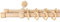 SN Deco - Stilgarnitur Gardinenstange Vorhangstange Cafiro, Holz, Ø 28mm, 2-Lauf, Komplettset mit Ringen, Farbe Natur 160cm