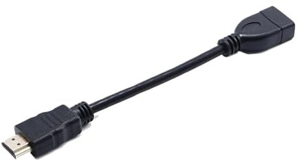 UNbit 1 pz Adattatore HDTV 4K Compatibile HDMI Maschio a Femmina connettore Cavo di prolunga ad Angolo retto di 90 Gradi Adatto for PC TV Monitor proiettore (Color : Straight, Size : 0.5m)