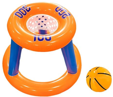 Ensemble de panier de basket-ball pour piscine, cerceau de basket-ball gonflable,Jeu de basket-ball gonflable flottant avec ballon | Jeux de piscine portables et pliables pour et adolescents