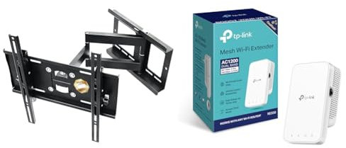 RICOO TV Wandhalterung Fernseher Schwenkbar Neigbar & TP-Link RE330 WLAN Verstärker Repeater AC1200