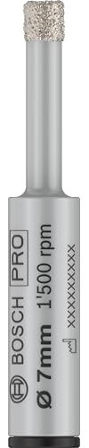 Bosch 1x trapano diamantato PRO in ceramica facile da asciugare (per piastrelle, piastrelle dure, Ø 7 mm, accessori professionali per trapani/cacciaviti)