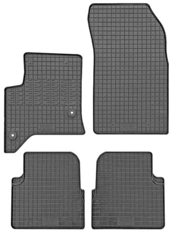 CIKCAR Tappetini in Gomma Compatibile con Jeep Avenger (Hybrid) 2023- & Fiat 600 (Hybrid) 2023- & Alfa Romeo Junior (Hybrid) 2024- (4 Pezzi + Sistema di Fissaggio)