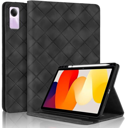 Vaitasy Custodia per Xiaomi Redmi Pad SE 11 Pollici 2023 con Pencil Holder, Flip Pelle PU Tablet Case con Supporto Funzione Custodia per Redmi Pad SE 11 - Nero