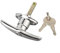Honseadek Garage Door Lock T Handle, Rear Fixing T Handle Lock, Tool Box Garage Door Lock With Keys, Replacement For Trailer Caravan Canopy