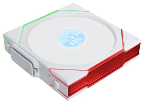 Lian Li UNI Fan TL - Ventilador inalámbrico para PC LCD (120 mm, RGB, para gaming, PC, ventilador PWM, 26 ledes ARGB, hasta 1.900 rpm, sistema de conexión, alto flujo de aire, baja vibración,