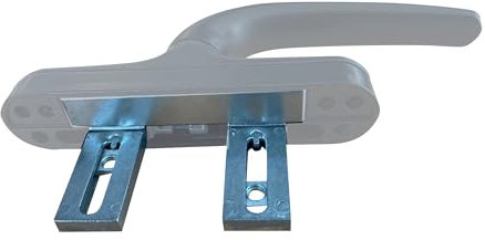 MICEL - 92699 - Cremona para Ventanas Mallorquinas con Apertura Exterior, Reversible, en Aluminio, acabado Blanco, 2 Palas, 63 x 180 x 27 mm