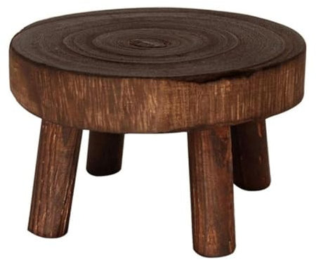 Support pour en bois - Tabouret surélevé décoratif, support de pot en bois massif pour d'intérieur | Succulentes, orchidées, balcon et intérieur, support de fleurs pour décoration