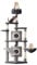 Dogat 162cm Cat Tree, Cat Tower with Scratching Post, Tall Cat Climbing Tower with Big Condos, Platforms and Hammock for Indoor Cats, Grey