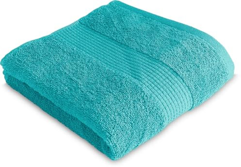 Serviette de Toilette 50 x 90 cm - 100% Coton - 450 GR/m2 - Bleu Turquoise