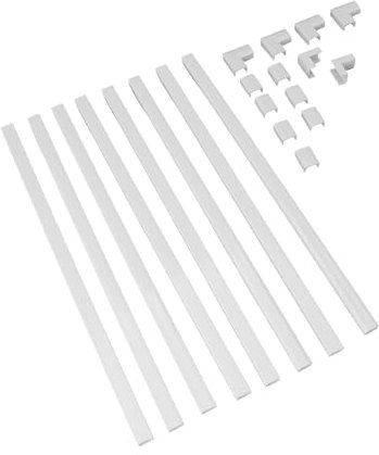 Cable Hider, Cord Hider Cable Concealer Kit for TV Office Hide Power Cat5 Speaker Light Cables, 8 Channels 7 Connectors, Optimize, Cable Raceways