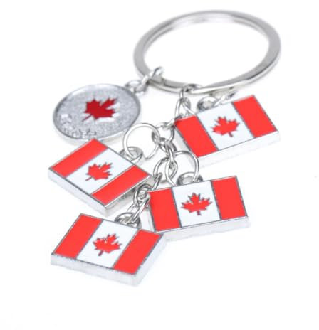 CALLARON 2 Stück Schlüsselanhänger Kanada auto schlüsselanhänger car keychain Modisches Design Schlüsselanhänger für Rucksäcke Mini Halter Schlüsselbund Schlüsselanhänger aus Metall