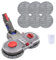 JKFMCD Cabezal de trapeador eléctrico, Accesorio for aspiradora con depósito de Agua Desmontable y 6 mopas Reutilizables, Compatible con Dyson V7, V8, V10, V11 y V15.