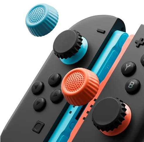 COOWPS Switch 2 Thumb Grips for Nintendo Switch 2 (2025) and Pro Controller, Anti-Slip Silicone Joystick Cover, Comfort Ergonomic Design Thumb Grip Caps for Switch 2 (Black)