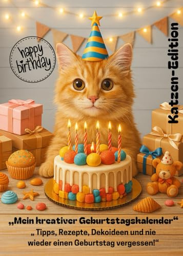 Mein Kreativer Geburtstagskalender KATZEN - EDITION: Tipps, Rezepte, Dekoideen und nie wieder einen Geburtstag vergessen