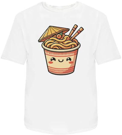Azeeda 'Cute Noodle Pot' Unisex T-Shirt - 100% Cotton, White, XXL (TA00374392)