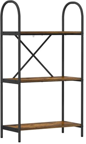vidaXL Bookcase Shelves Rectangular Storage Unit Supports Modern Free Furniture for Living Room