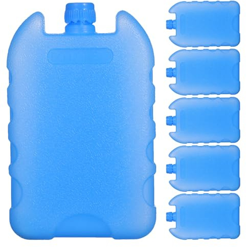 Toyvian 6pièces Ventilateur pour Air Froid avec Pains de Glace Portables Blocs Réfrigérants Réutilisables pour Refroidisseur Air Support pour Ventilateur