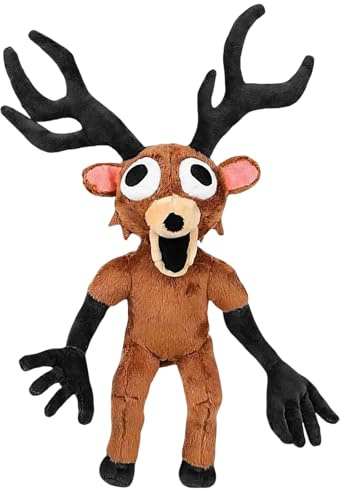 Ajuanbazha 99 Nights in The Forest Deer Plüsch, Weiches Gefülltes Tier Puppe Plüschspielzeug, Das Deer Bösewicht Plüschspielzeug Aus Dem Spiel, für Kinder Jungen und Mädchen (A)