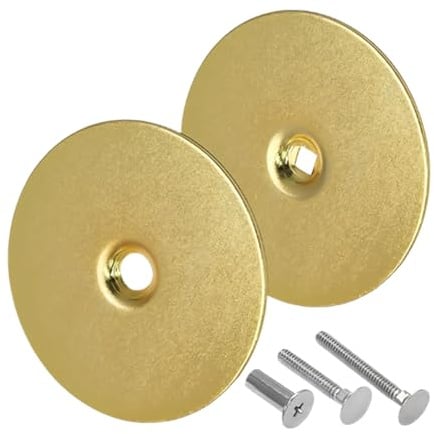 Lot de 2 caches de boutons de porte en acier inoxydable pour réparation de trous de porte - Plaques de renfort de porte - Plaque de protection pour poignée de porte