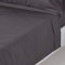 HOMESCAPES Luxus Bettlaken ohne Gummizug anthrazit 270x300 cm, Satin Baumwoll-Betttuch, Haustuch ägyptische Baumwolle