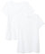 Amazon Essentials Women's Regular-Fit Short-Sleeve V-Neck T-Shirt, Pack of 2, White, XXL